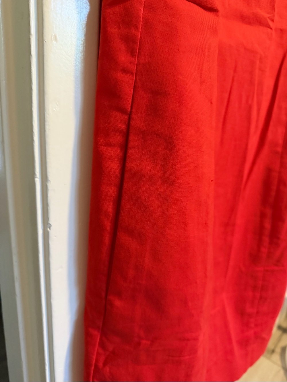 COS Red Square-Neck Sheath Dress - Picture 3 of 5